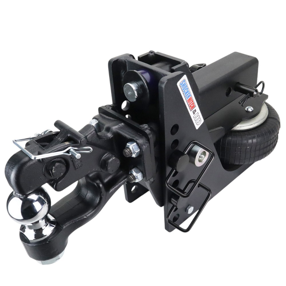 20K HD Max Black Air Hitch & 8-Ton Pintle with 2" Ball - 2-1/2" Receiver