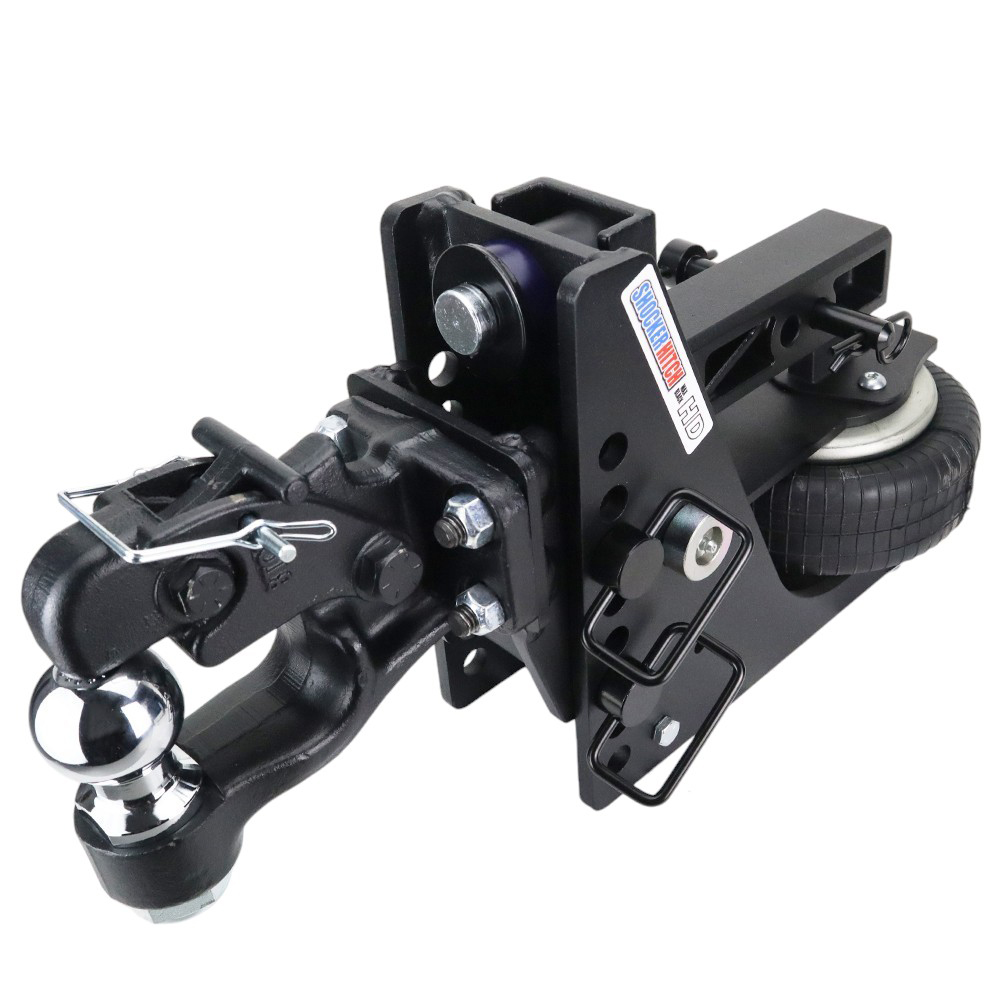 20K HD Max Black Air Hitch & 8-Ton Pintle with 2" Ball - 2" Receiver