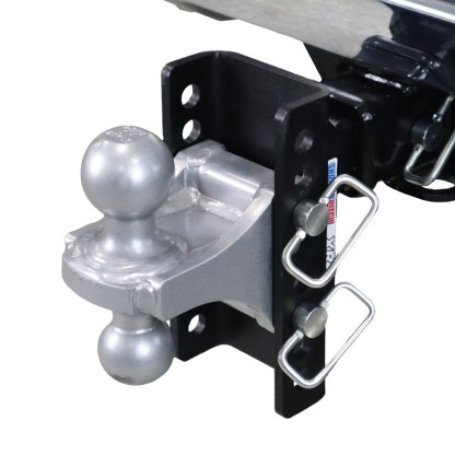 Shocker XR Drop Hitch with Silver Combo Ball Installed