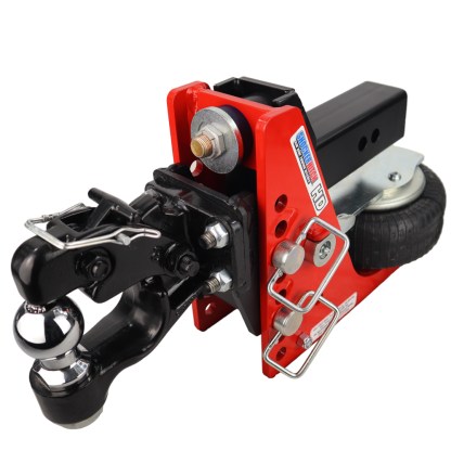 Shocker HD 20K Air Pintle and Ball Combo Hitch - 2-1/2" Shank with 2" Ball
