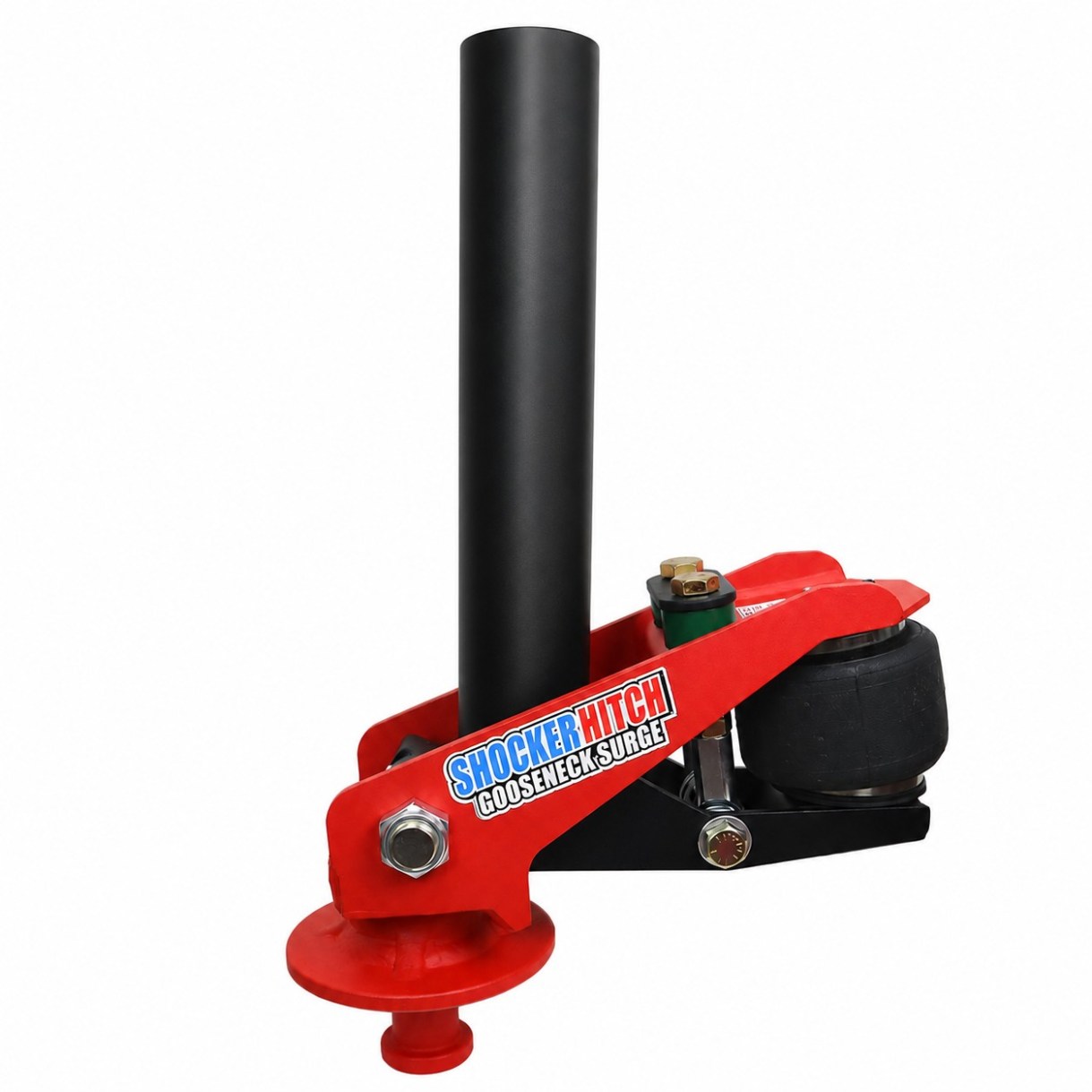 Gooseneck Air Hitch with Kingpin - Round Blank Stem