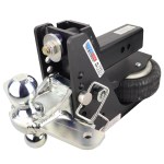 Shocker 20K HD Max Black Combo Ball Air Hitch with Sway Bar Tabs - 2-1/2" Shank