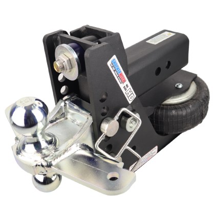 Shocker 20K HD Max Black Combo Ball Mount Air Hitch with Sway Bar Tabs - 3" Shank