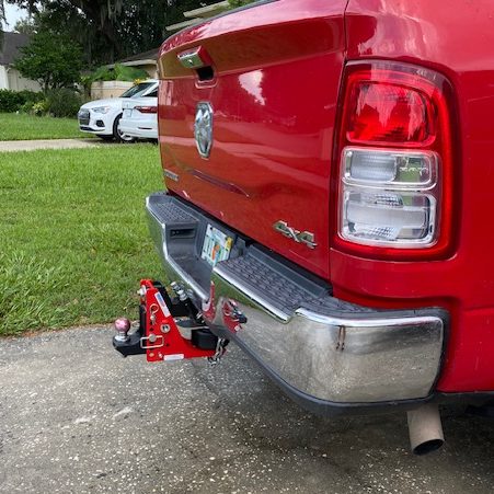 Shocker 12K Air Drop Hitch Installed on Ram Truck