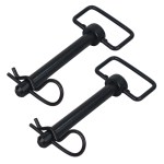 Shocker Black Ball Mount D-Handle Hitch Pin with Clip (1-pair)