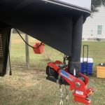 Gooseneck Air Hitch on Horse Trailer (Side View) 4" Round - Angled Pin Holes