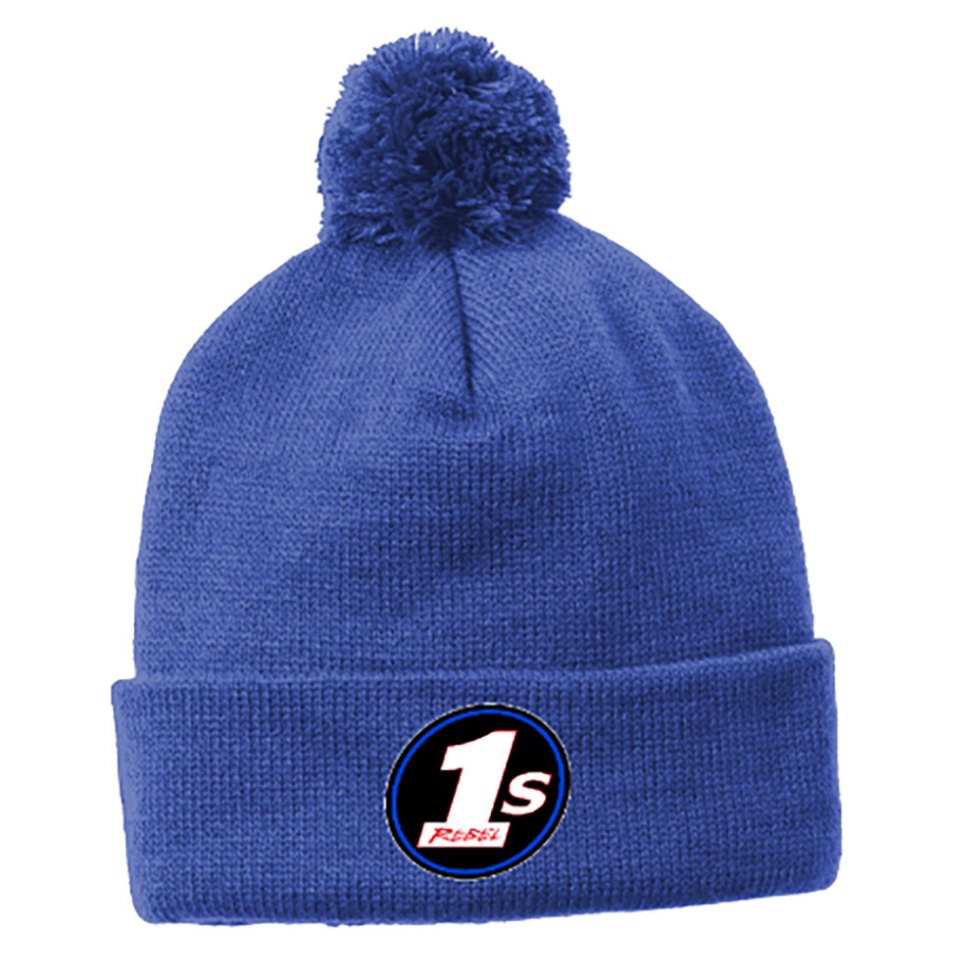 Scott Bintz Racing 1s Logo Royal Blue Winter Beanie