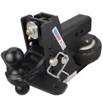 Shocker 20K HD Max Black Air Bumper Hitch with Black Combo Sway Mount - 3" Shank