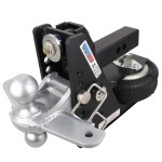 Shocker 20K HD Max Black Air Bumper Hitch with Silver Combo Sway Mount - 2" Shank