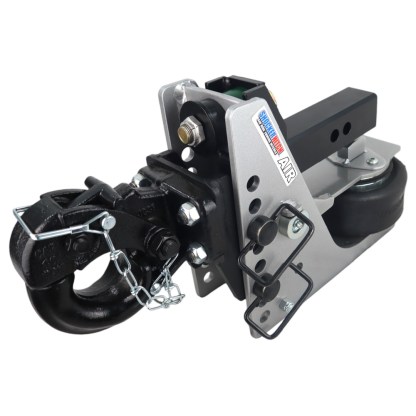 Shocker Streamline 10K Aluminum Air Receiver Hitch with Pintle Hook Mount - Military Style