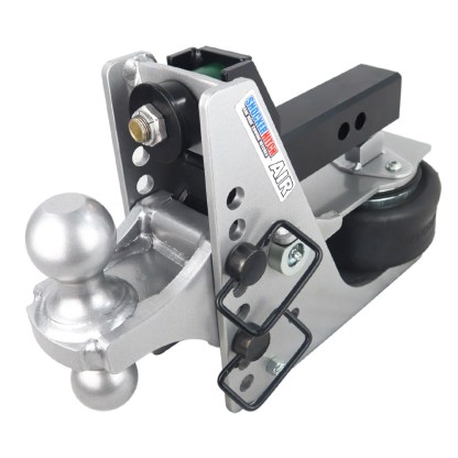 Shocker Streamline 10K Aluminum Air Receiver Hitch with Silver Combo Ball Mount