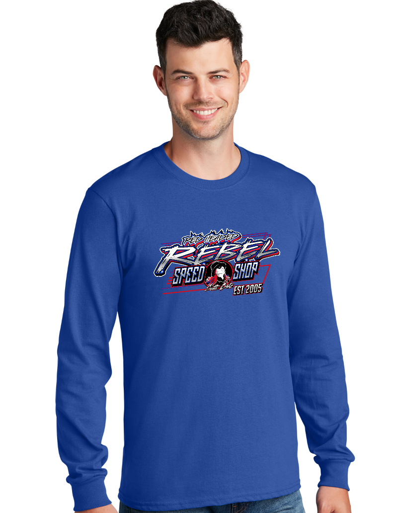 Red Headed Rebel Speed Shop Long Sleeve Shirts
