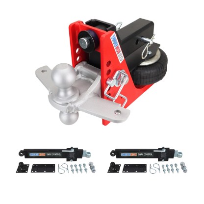 Shocker HD Air Hitch Silver Combo Ball & Sway Control Towing Kit - 2-1/2" Receiver