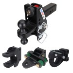 Impact Max Cushion Hitch Farm Kit - Black Combo, Pintle, Cushion Drawbar & Clevis Fits 2-1/2" Receiver