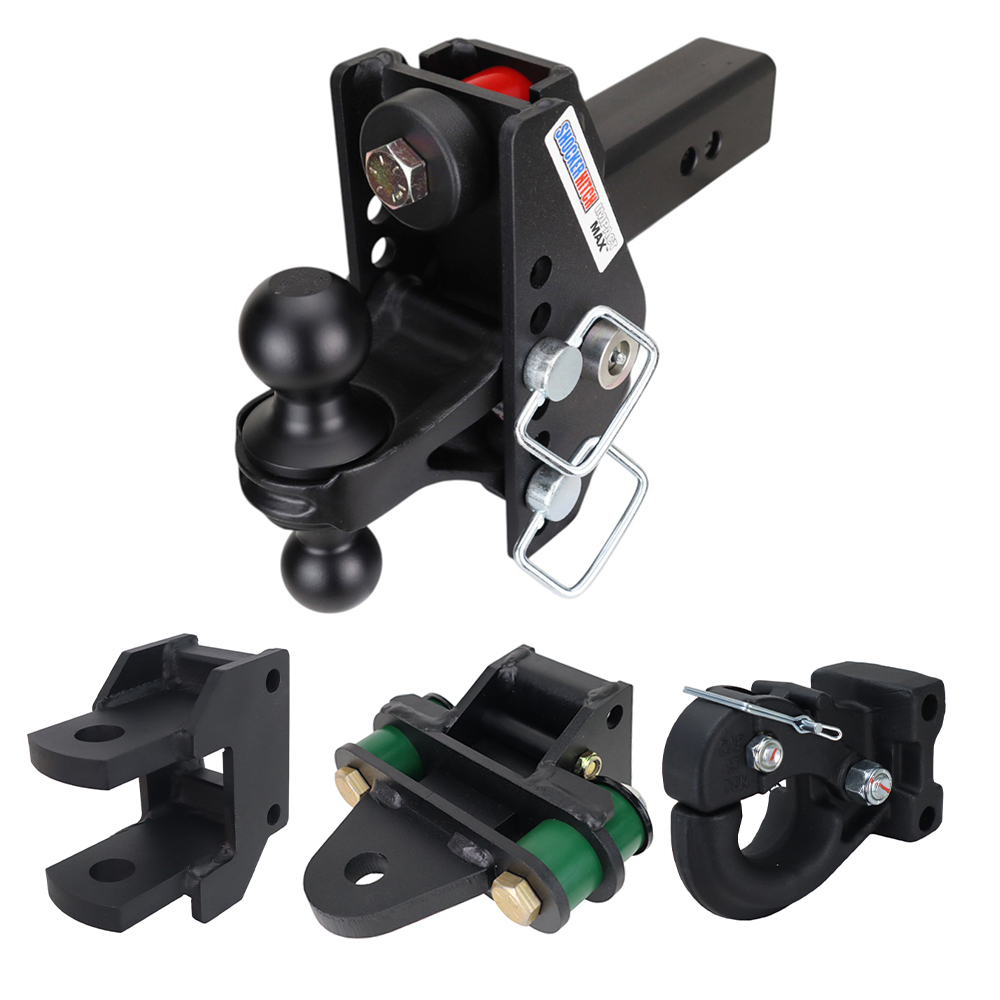 Impact Max Cushion Hitch Farm Kit - Black Combo, Pintle, Cushion Drawbar & Clevis Fits 2-1/2" Receiver