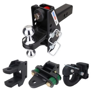 Impact Max Cushion Hitch Farm Kit - Chrome Combo, Pintle, Cushion Drawbar & Clevis Fits 2-1/2" Receiver