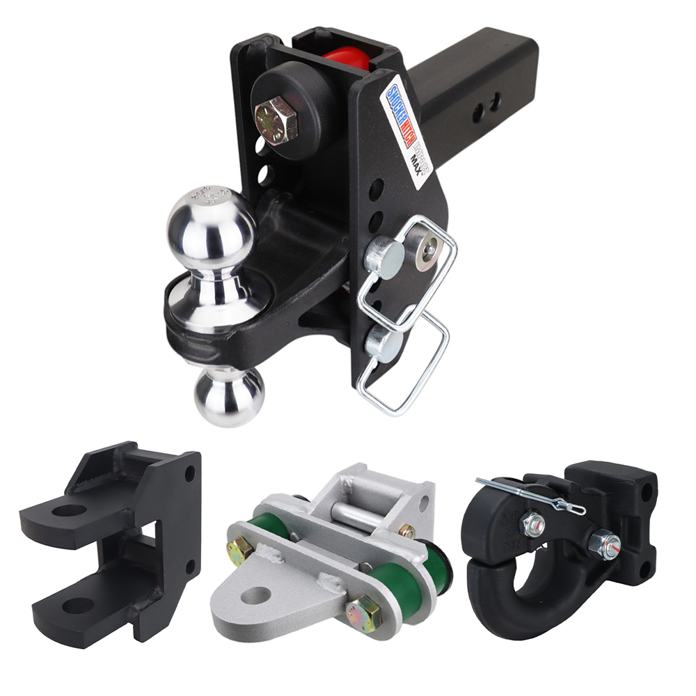Impact Max Cushion Hitch Farm Kit - Chrome Combo, Pintle, Cushion Drawbar & Clevis Fits 2-1/2" Receiver
