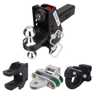 Impact Max Cushion Hitch Farm Kit - Chrome Combo, Pintle, Cushion Drawbar & Clevis Fits 2-1/2" Receiver