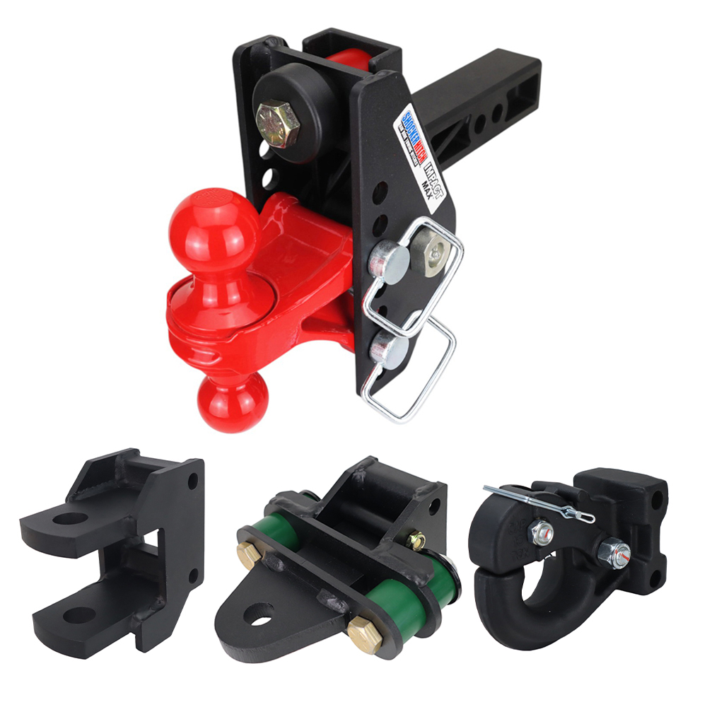 Impact Max Cushion Hitch Farm Kit - Red Combo, Pintle, Cushion Drawbar & Clevis Fits 2" Receiver