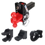 Impact Max Cushion Hitch Farm Kit - Red Combo, Pintle, Drawbar & Clevis Fits 2-1/2" Receiver