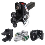 Impact Max Cushion Hitch Farm Tow Kit: Pintle Hook, Clevis Pin, Cushion Drawbar & Black Combo Ball - 2-1/2" Receiver