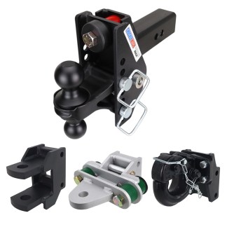 Impact Max Cushion Hitch Farm Tow Kit: Pintle Hook, Clevis Pin, Cushion Drawbar & Black Combo Ball - 2-1/2" Receiver