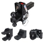 Impact Max Cushion Hitch Farm Mount Tow Kit: Pintle Hook, Clevis Pin, Drawbar & Black Combo Ball - 2-1/2" Receiver