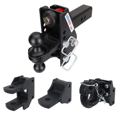 Impact Max Cushion Hitch Farm Mount Tow Kit: Pintle Hook, Clevis Pin, Drawbar & Black Combo Ball - 2-1/2" Receiver