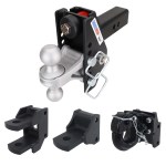 Impact Max Cushion Hitch Farm Mount Tow Kit: Pintle Hook, Clevis Pin, Drawbar & Silver Combo Ball - 2-1/2" Receiver