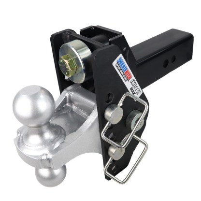 Shocker 20K Impact Max Cushion Hitch with Silver Combo Ball Mount
