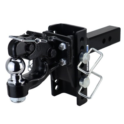 Shocker XR Pintle & 2" Ball Hitch - 8-Hole Channel - For 2" Receiver