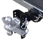 Shocker XR Drop Hitch with Silver Combo Ball Mount with Sway Bar Mount Tabs