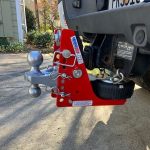 Shocker HD Air Bumper Hitch with Combo Ball Installed