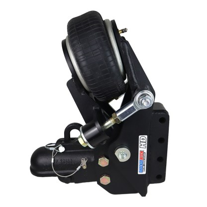 Shocker HD Tongue Mount Air Hitch with 20K Wallace Coupler - Vertical Channel Mount - Side