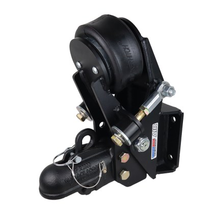 Shocker Tongue Mount Air Hitch with 12K Wallace Coupler - Square Plate Mount