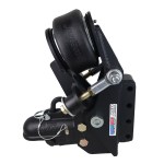 Shocker Tongue Mount Air Hitch with 12K Wallace Coupler - Vertical Channel Mount - Side