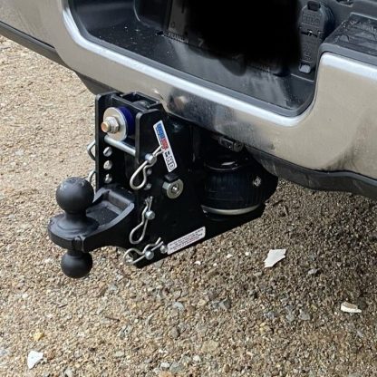 Shocker HD Max Black Air Hitch with Combo Ball Installed