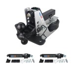 Shocker 10K Streamline Aluminum Air Hitch with Sway Tab Combo Ball and Dual Sway Control Towing Kit