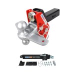 Shocker 12K Impact Cushion Hitch with Sway Tab Combo Ball and Sway Control Towing Kit - 2-1/2" Shank