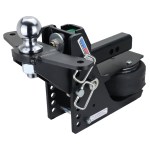Shocker 12K Max Black Air Bumper Hitch with Raised 2-5/16" Ball with Sway Tabs Mount - For 2" Receiver