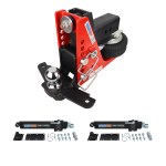 Shocker 20K HD Air Hitch with Sway Tab Drop Ball Mount with 2-5/16" Ball and Dual Sway Control Towing Kit - 3" Shank