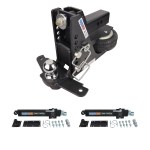 Shocker 20K HD Max Black Air Hitch with Sway Tab Drop Ball Mount with 2-5/16" Ball and Dual Sway Control Towing Kit - 2-1/2" Shank