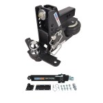 Shocker 20K HD Max Black Air Hitch with Sway Tab Drop Ball Mount with 2-5/16" Ball and Sway Control Towing Kit - 2-1/2" Shank
