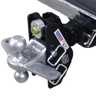 Shocker 20K Impact Max Cushion Hitch with Silver Combo Ball Mount with Sway Tabs