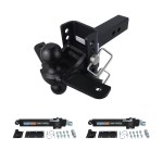 Shocker XR Drop Hitch with Black Sway Tab Combo Ball and Dual Sway Control Towing Kit - 2 Shank