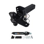 Shocker XR Drop Hitch with Black Sway Tab Combo Ball and Sway Control Towing Kit - 2-1-2 Shank