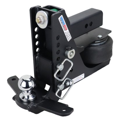 Shocker 12K Max Black Air Bumper Hitch with Drop Ball with Sway Tabs Mount