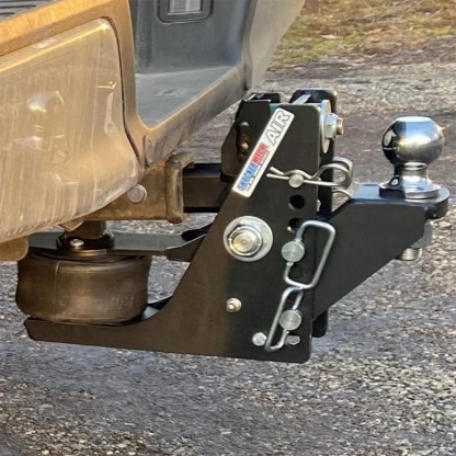 Shocker 12K Max Black Air Hitch with Raised Ball Mount Installed