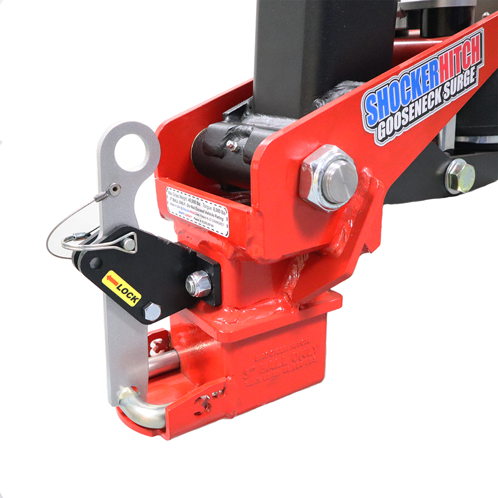 Patented 40K Gooseneck Air Dual Latching Shift Lock Coupler for 3" Ball