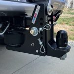 Shocker Max Black Drop Air Hitch Installed (Ball Cover Not Included)